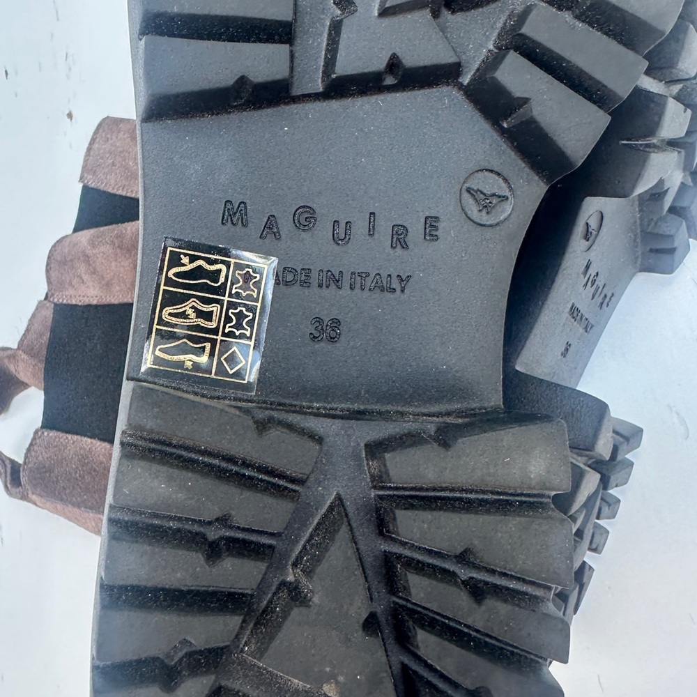 MAGUIRE - ‚Corticella’ Taupe Slate Suede Chelsea Boots - Size 5.5 - NEVER WORN - Picture 9 of 10